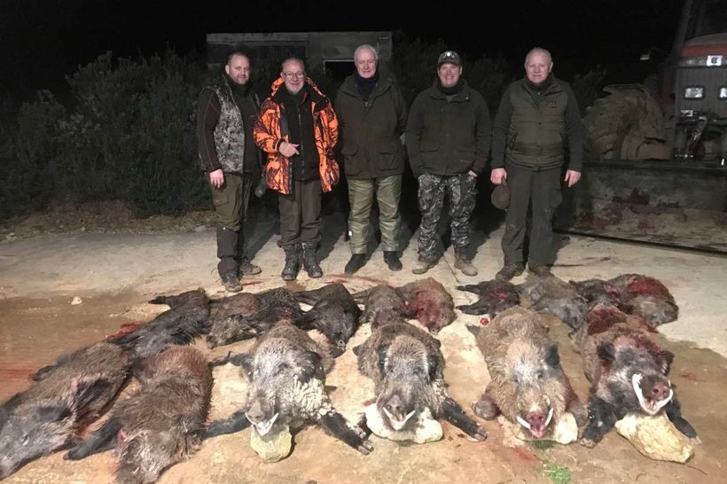 Wild boar result for first night February 2020. Four medal keilers including a big gold medal.